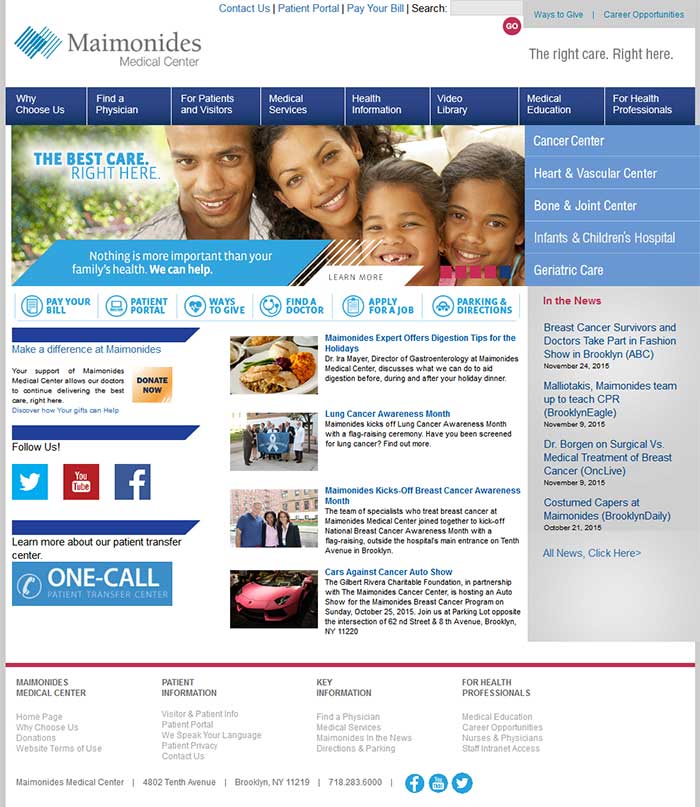 Medical website CMS